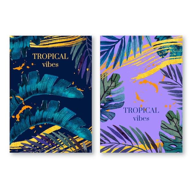 Tropical cards template