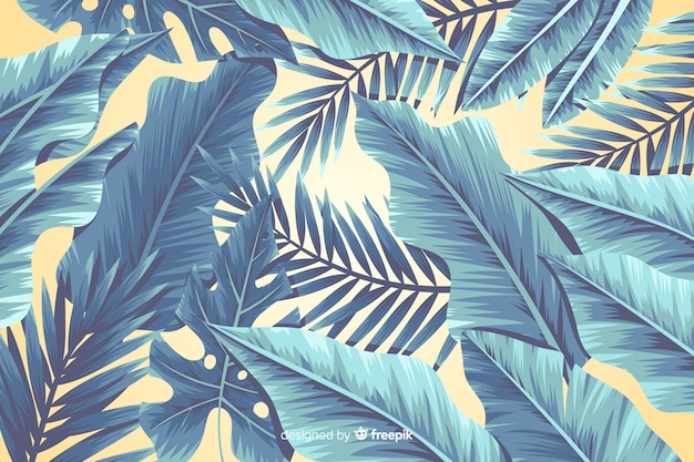 Free vector tropical flower background