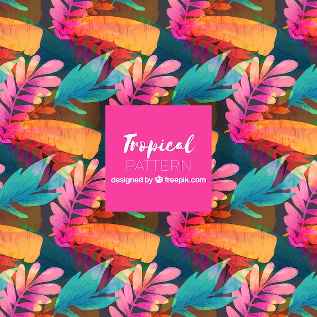 Tropical flower pattern