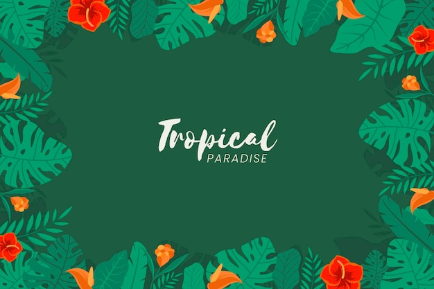 Tropical flowers background