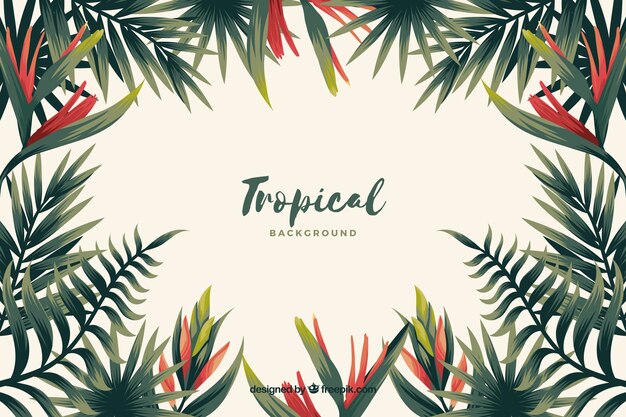 Tropical flowers background