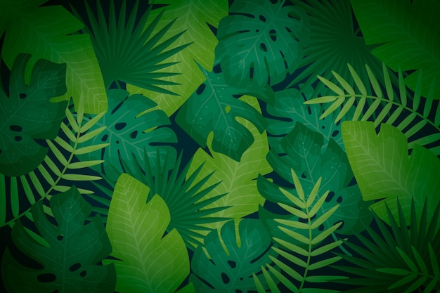 Free vector tropical foliage background