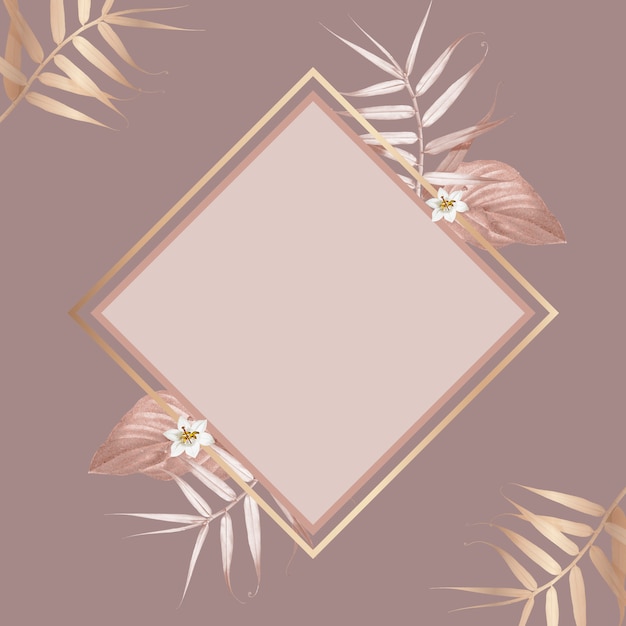 Tropical foliage frame