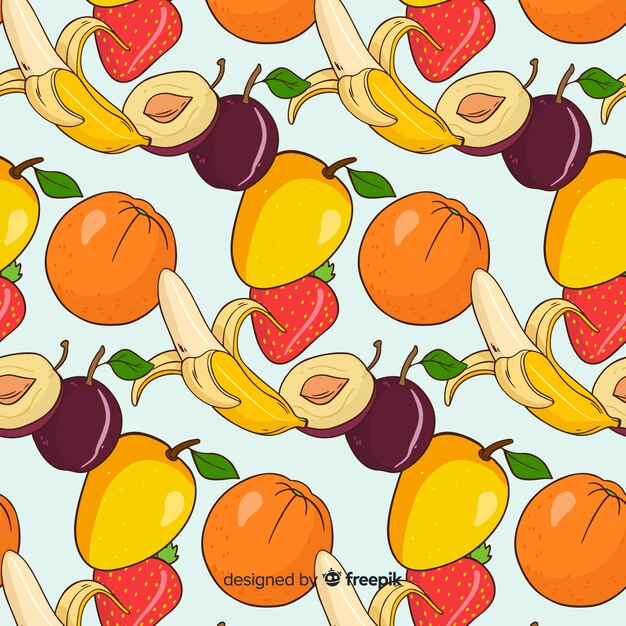 Tropical fruits pattern