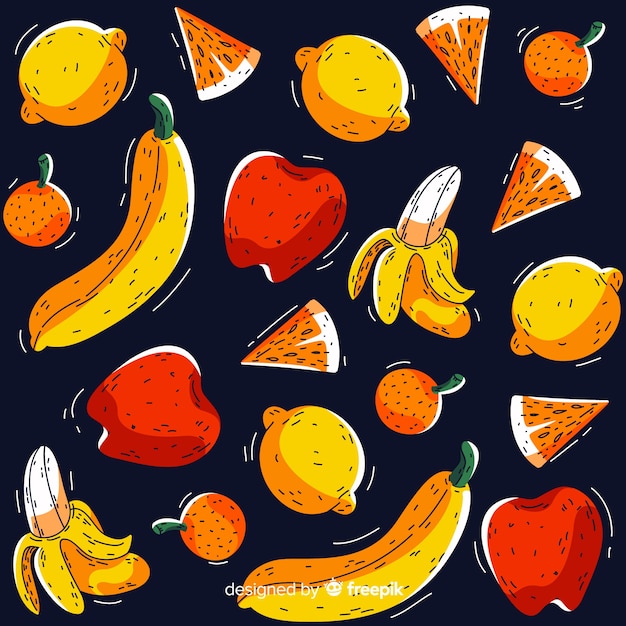 Tropical fruits pattern