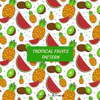 Vettore gratuito frutti tropicali