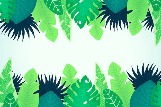 Бесплатное векторное изображение Тропический лиственный фон