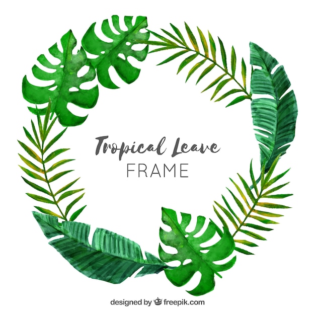 Tropical leave frame