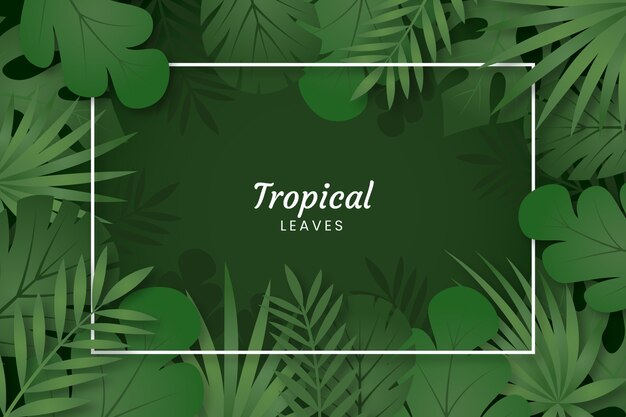 Tropical leaves background design