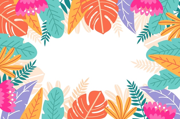 Tropical leaves background design