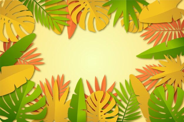 Tropical leaves background design