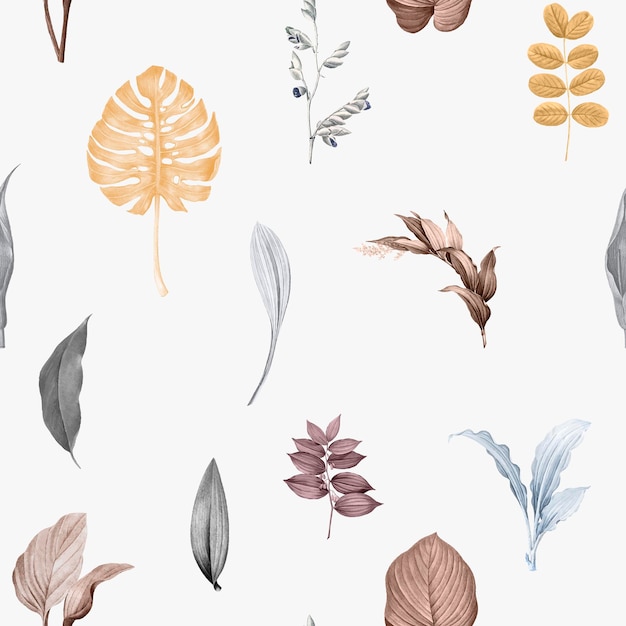 Free vector tropical leaves background design