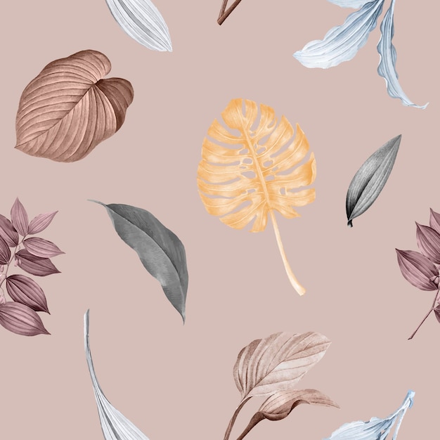 Tropical leaves background design 