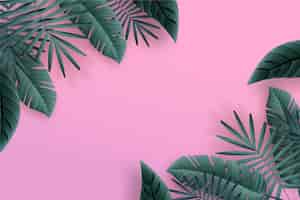 Free vector tropical leaves background style