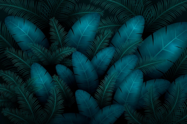 Tropical leaves background for zoom