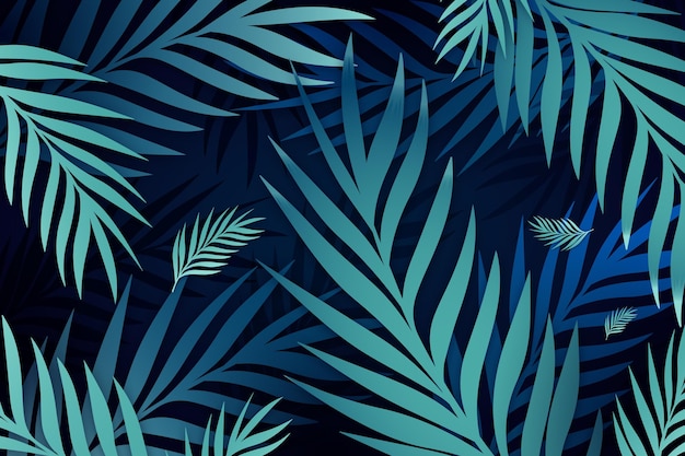 Tropical leaves background for zoom