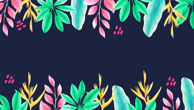 Tropical leaves background for zoom