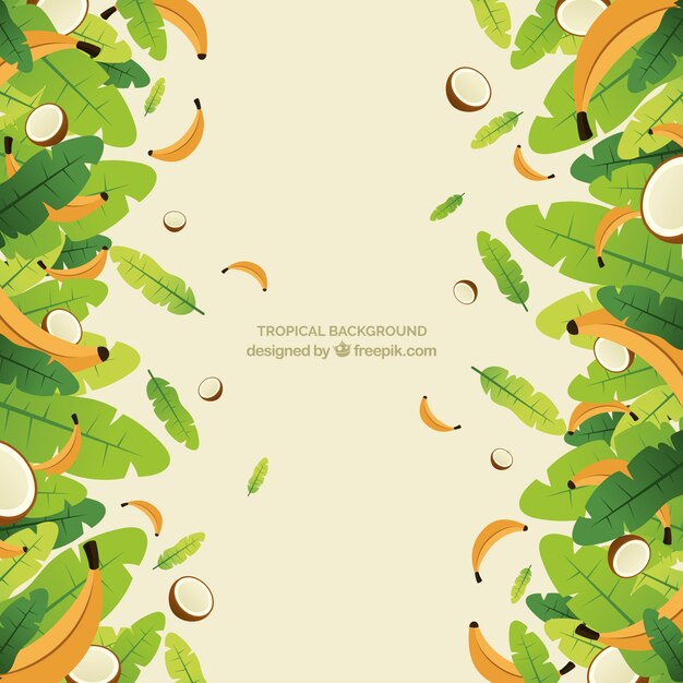 Free Vector tropical leaves background