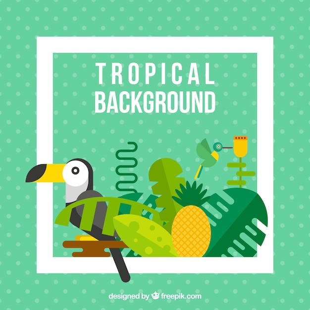 Free vector tropical leaves background