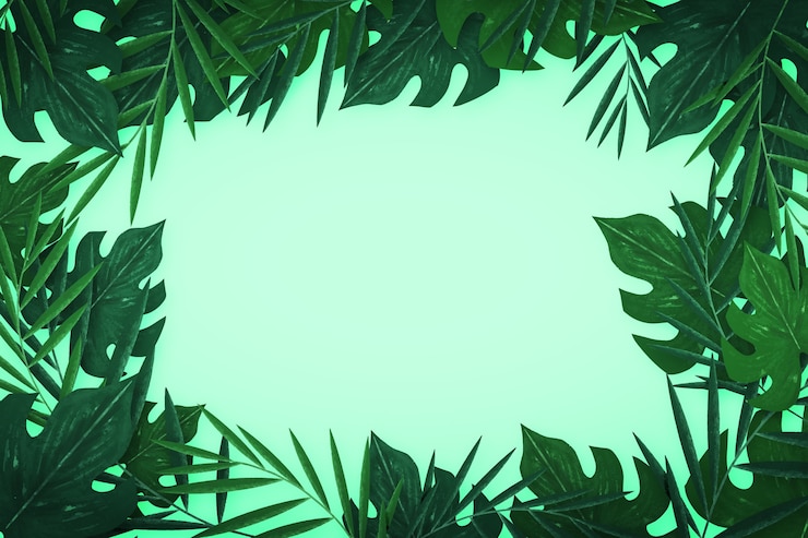 無料Vector 熱帯の葉の背景