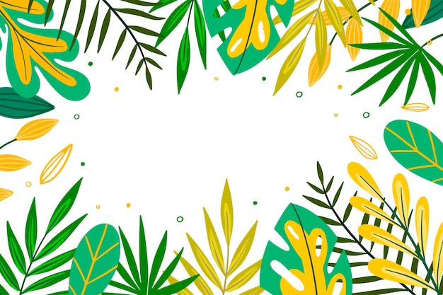 Tropical leaves background