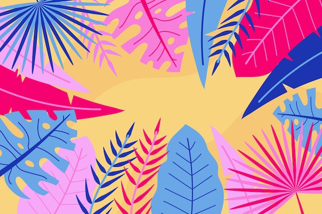 Tropical leaves background