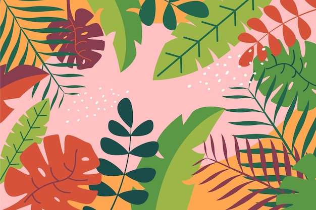 Tropical leaves background