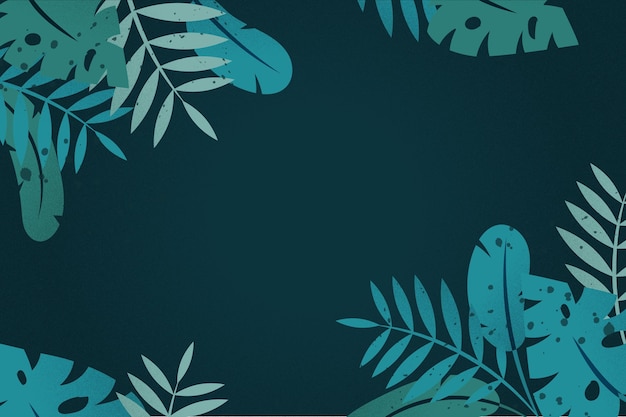 Free Vector | Tropical leaves background