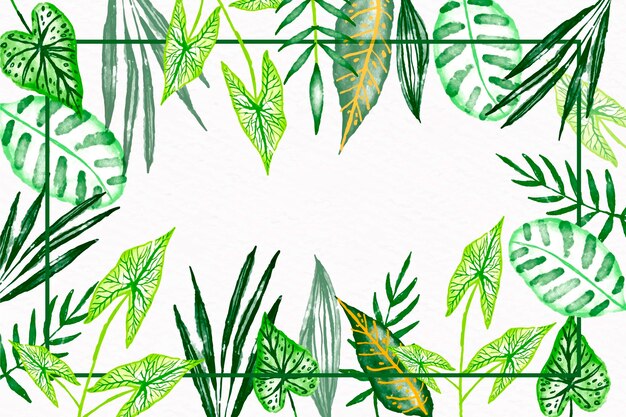 Tropical leaves background