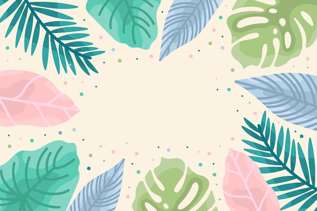 Tropical leaves background