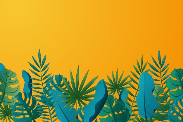 Free vector tropical leaves background