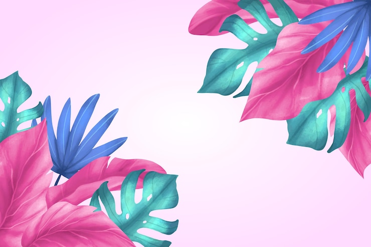 Free Vector tropical leaves background