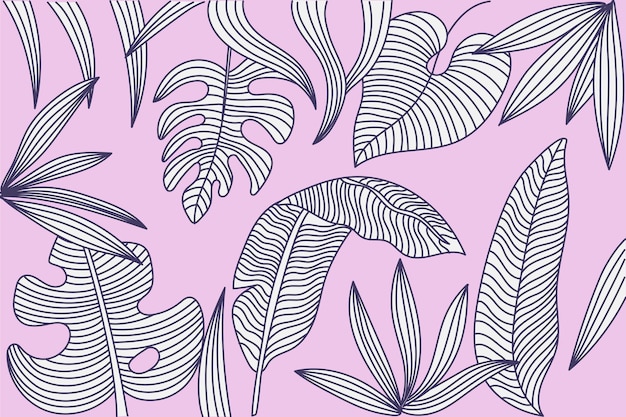 Tropical leaves background