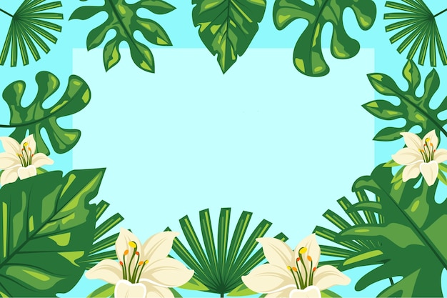 Tropical leaves background