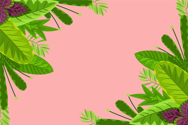 Free vector tropical leaves background