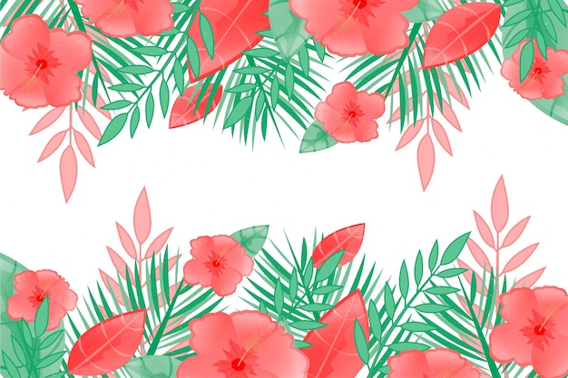 Free vector tropical leaves background