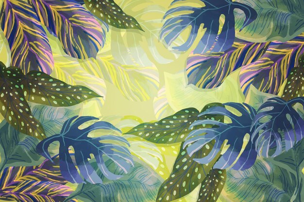 Tropical leaves background