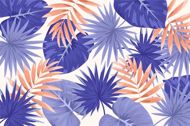 Tropical leaves background