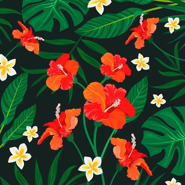 Tropical leaves background