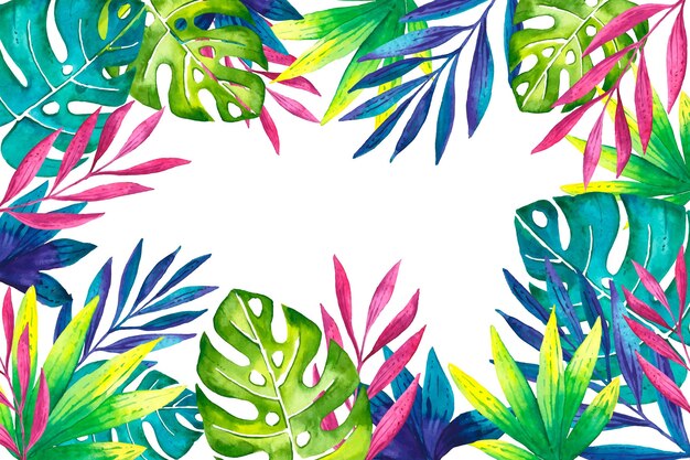 Tropical leaves background