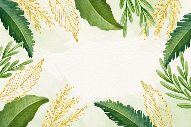 Free vector tropical leaves background