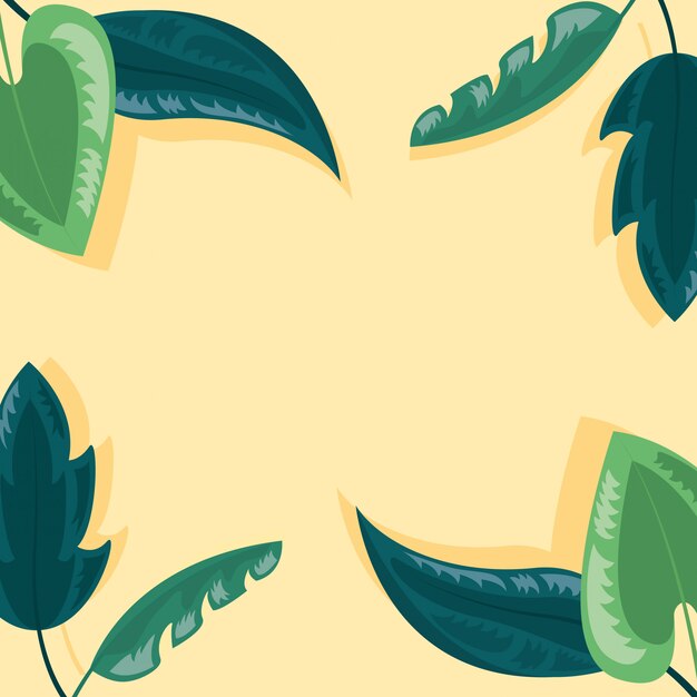 Tropical leaves illustration