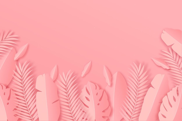 Free vector tropical leaves in paper style