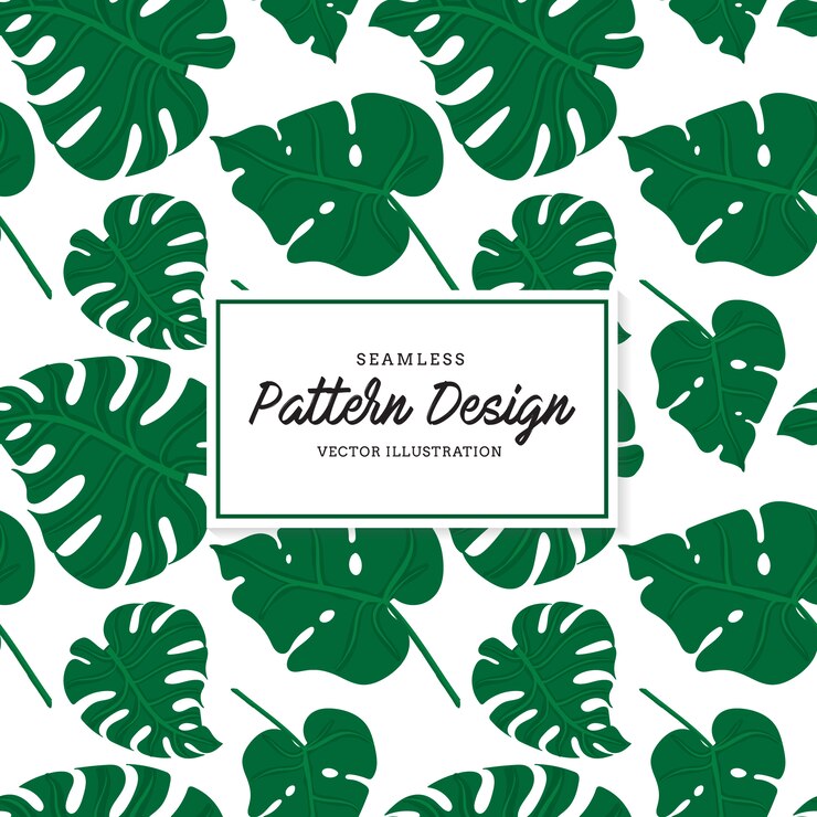 Free Vector tropical leaves pattern background