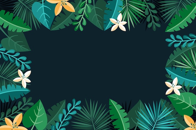 Free vector tropical leaves wallpaper