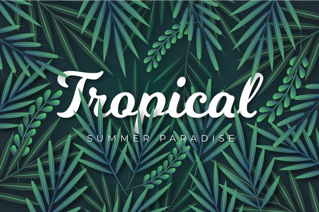 Tropical lettering theme