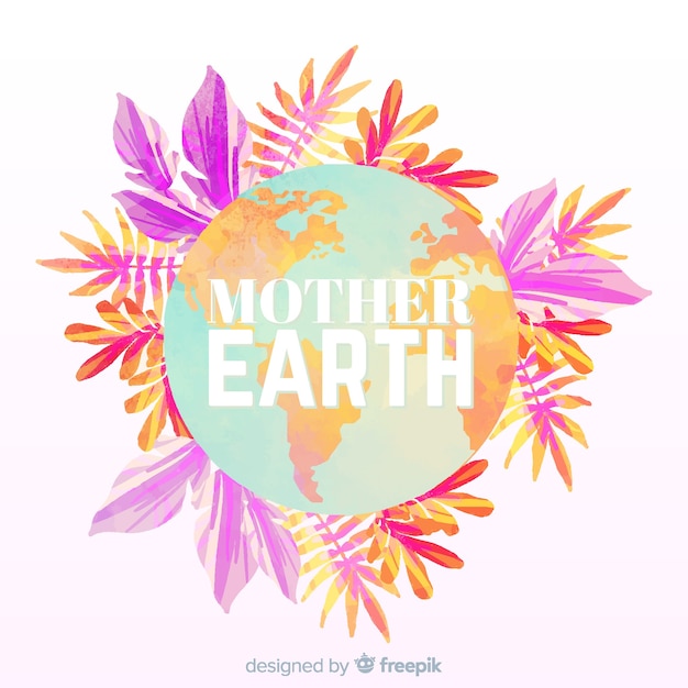 Tropical mother earth day background