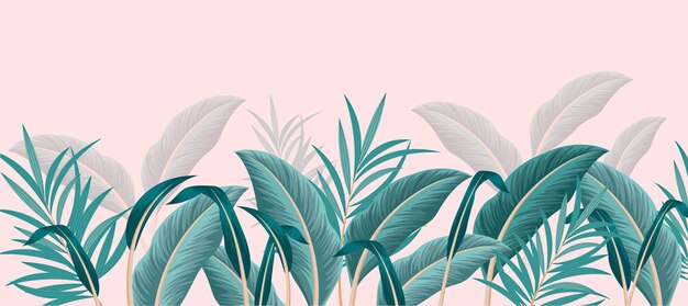 Tropical mural wallpaper template