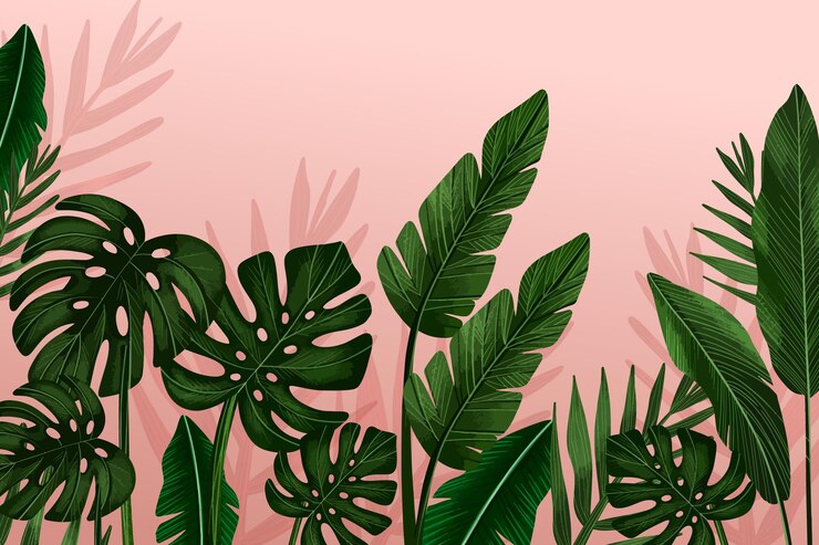 Free Vector tropical mural wallpaper