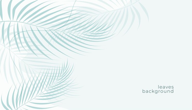 Free Vector tropical palm leaves white